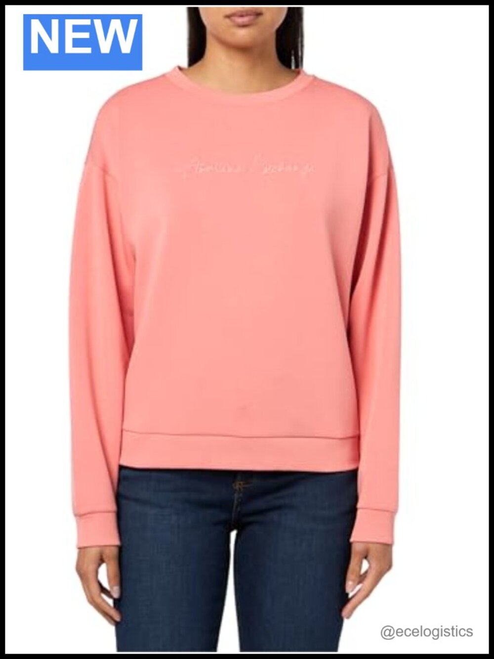 AIX Signature Logo Crewneck - Stretch Scuba Pullover Women